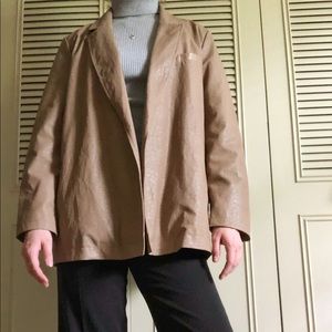 Faux Leather Oversize Blazer